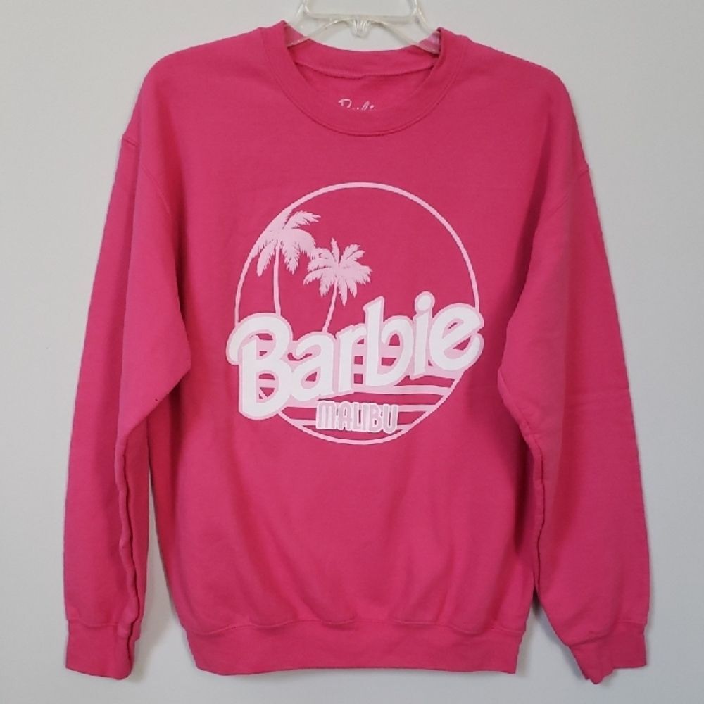 Barbie Malibu Sweatshirt Unisex Oversized Pink Summer Palms Fun